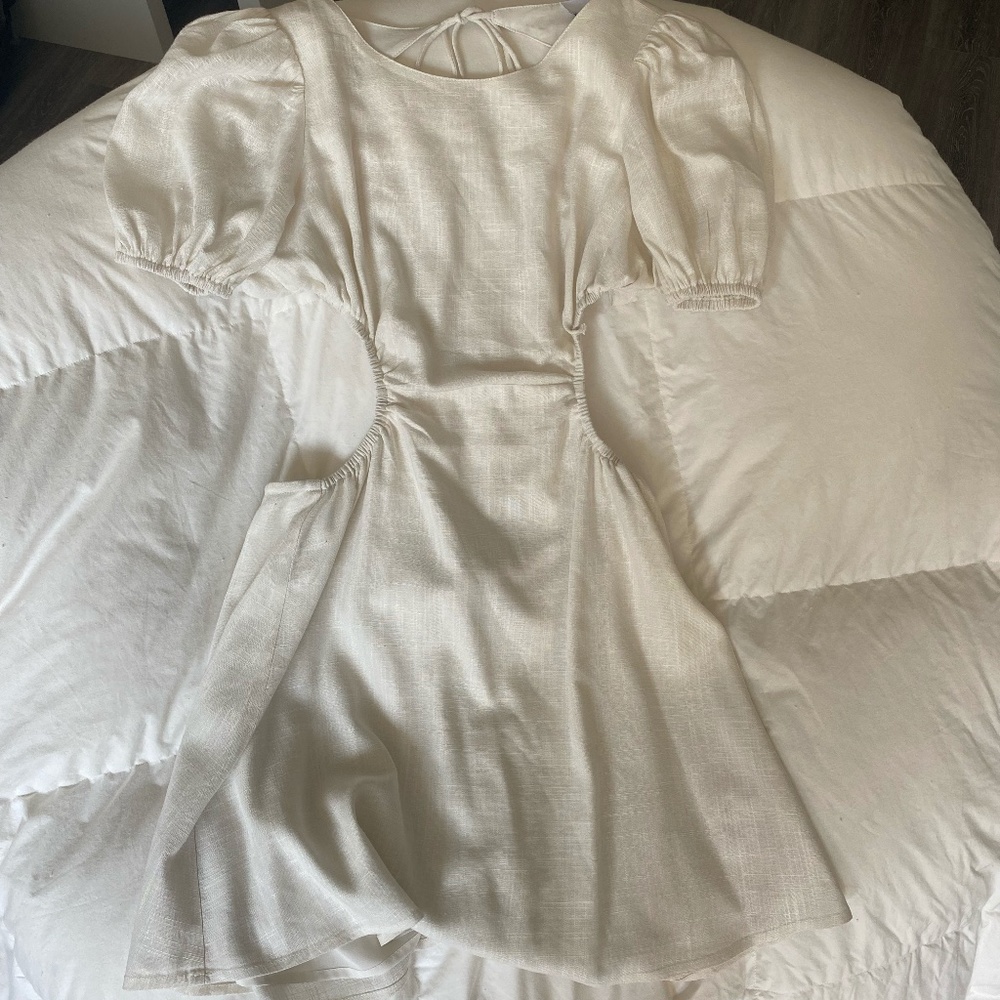 White cutout dress